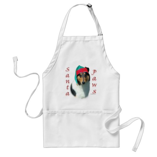 Collie (glad) Santa Paws Standaard Schort (Voorkant)