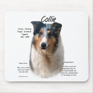 Collie (gladde merle) Geschiedenis Ontwerp Muismat