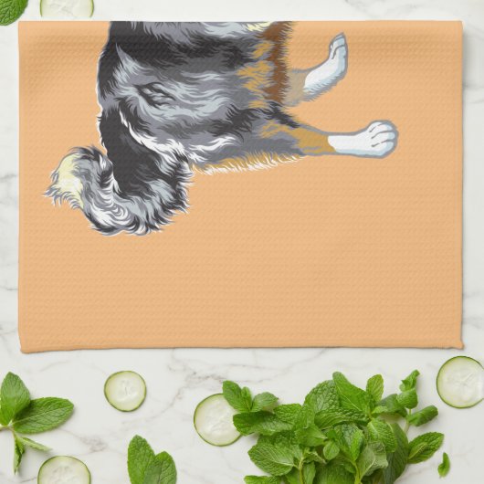 collie handdoek (Gevouwen)