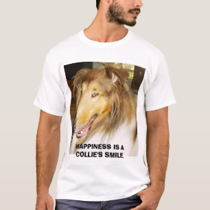 COLLIE, HAPPINESS IS EEN KLEINE KLEINE KLEINE KLEU T-SHIRT