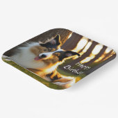 Collie Happy Birthday Papieren Bordje (Gebogen)
