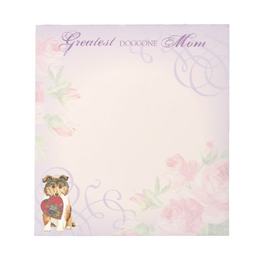 Collie Heart mama Notitieblok (Voorkant)