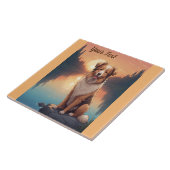 Collie-herder bij het meer tegeltje (Zijkant)