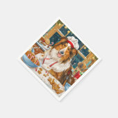 Collie Holiday Baking: Feestelijke Kerst Servet (Hoek)