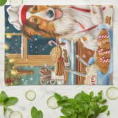 Collie Holiday Baking: Feestelijke Kerst Theedoek (Gevouwen)