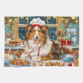 Collie Holiday Baking: Feestelijke Kerst Theedoek (Horizontaal)