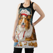 Collie Holiday Bakken: Festive Kerstmis Schort (Insitu)