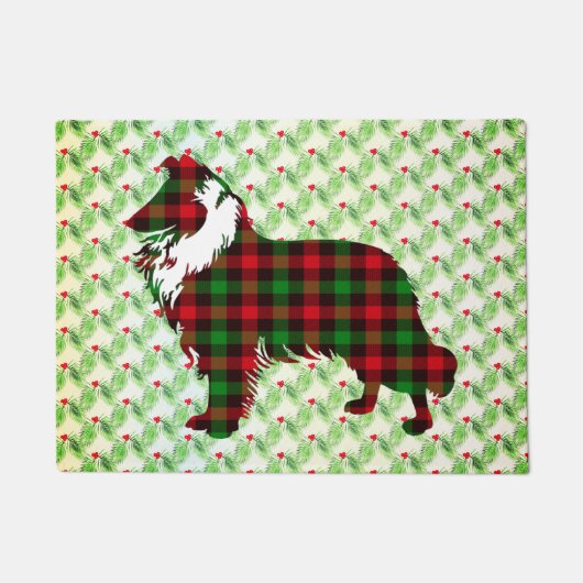 Collie Holiday Doormat Deurmat (Voorkant)