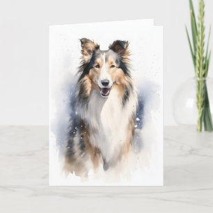 Collie Holiday Feestdagen Kaart
