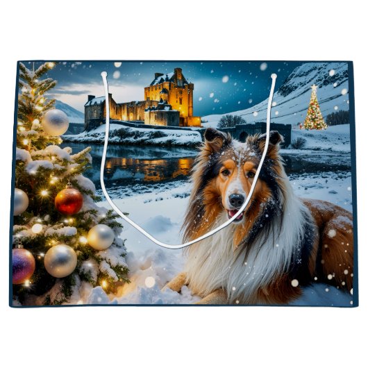 Collie Holiday  Groot Cadeauzakje (Voorkant)