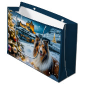 Collie Holiday  Groot Cadeauzakje (Voorkant Gekanteld)