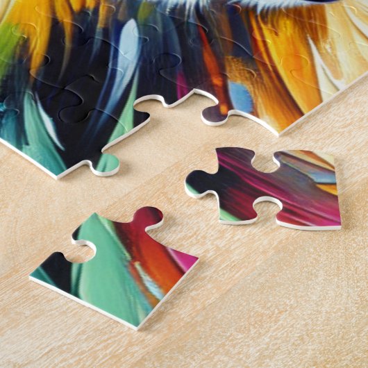 Collie Hond Acryl Print | Kleurrijk | Levendig Legpuzzel (Zijkant)