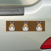 Collie-hond Cartoon-pootjes Bumpersticker (Op auto)