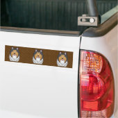 Collie-hond Cartoon-pootjes Bumpersticker (Op Truck)