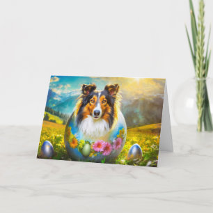 Collie hond Gevouwen Kerstkaart Feestdagen Kaart