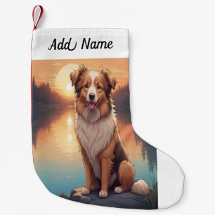 Collie Hond Kleine Kerstsok