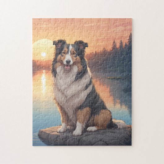 Collie hond legpuzzel (Verticaal)