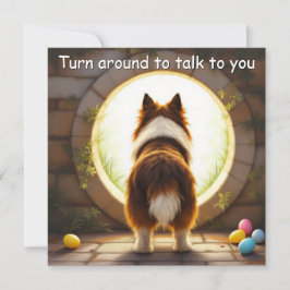 Collie hond - met familienaam feestdagenkaart