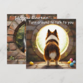 Collie hond - Pasen Feestdagenkaart (Voorkant / Achterkant)
