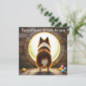 Collie hond - Pasen Feestdagenkaart (Staand voorkant)