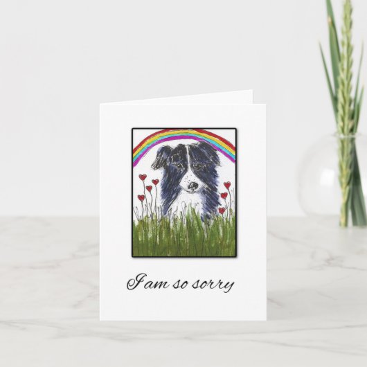 Collie Hond Pet Sympathie Kaart (Voorkant)