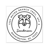 Collie hond retour adres stempel zelf-inkt (Design)