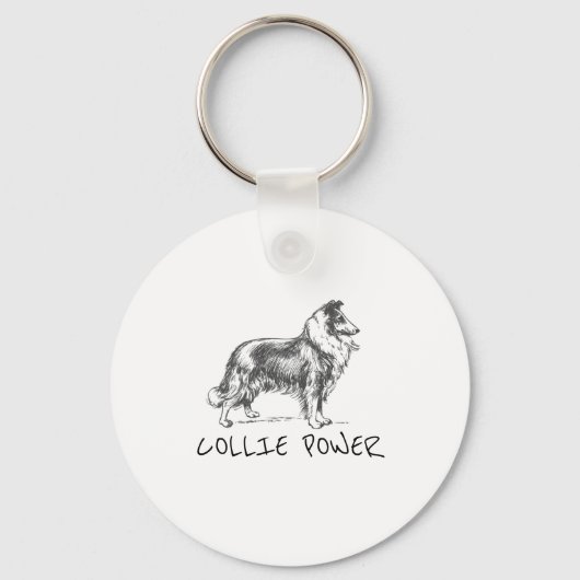 Collie-hondenenergie Sleutelhanger (Voorkant)