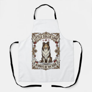 Collie-hondliefhebbers T-shirt met vintage gravure Schort