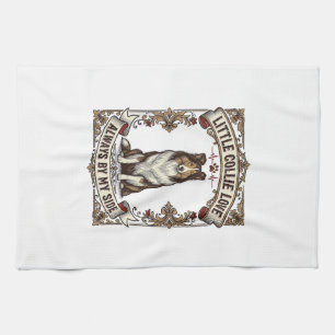 Collie-hondliefhebbers T-shirt met vintage gravure Theedoek