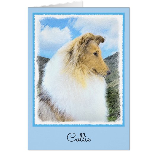 Collie in bergen (ruw) Schilderen - Dog Art (Voorkant)