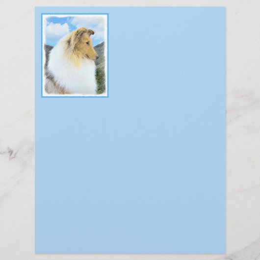 Collie in bergen (ruw) Schilderen - Dog Art (Voorkant)