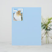 Collie in bergen (ruw) Schilderen - Dog Art (Staand voorkant)