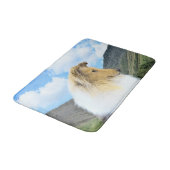 Collie in bergen (ruw) Schilderen - Dog Art Badmat (Gekanteld)