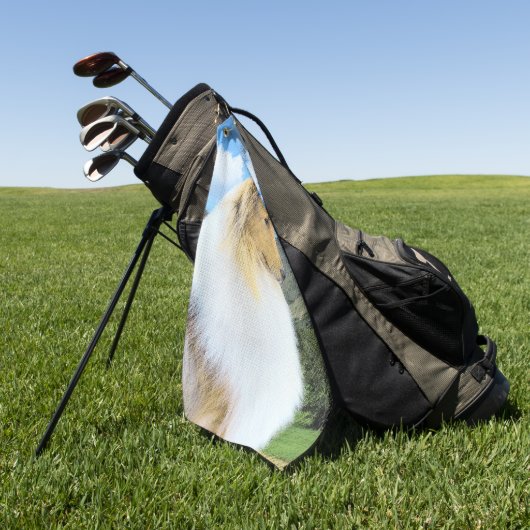 Collie in bergen (ruw) Schilderen - Dog Art Golfhanddoek (Groen)