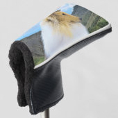 Collie in bergen (ruw) Schilderen - Dog Art Golfheadcover (3/4 voorkant)