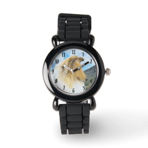 Collie in bergen (ruw) Schilderen - Dog Art Horloge