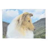 Collie in bergen (ruw) schilderen - Dog Art Kussensloop (Voorkant)