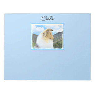 Collie in bergen (ruw) Schilderen - Dog Art Notitieblok