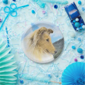 Collie in bergen (ruw) Schilderen - Dog Art Papieren Bordje (Feest)