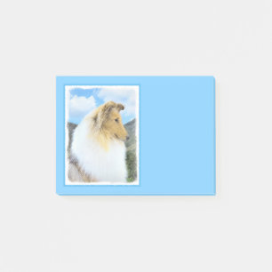 Collie in bergen (ruw) Schilderen - Dog Art Post-it® Notes