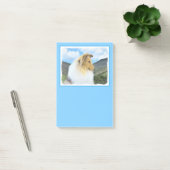 Collie in bergen (ruw) Schilderen - Dog Art Post-it® Notes (Kantoor)