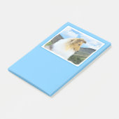 Collie in bergen (ruw) Schilderen - Dog Art Post-it® Notes (Schuin)