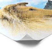 Collie in bergen (ruw) Schilderen - Dog Art Poster (Hoek)