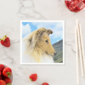 Collie in bergen (ruw) Schilderen - Dog Art Servet (Insitu)