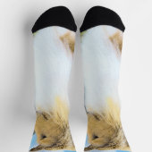 Collie in bergen (ruw) Schilderen - Dog Art Sokken (Top)