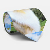 Collie in bergen (ruw) Schilderen - Dog Art Stropdas (Opgerold)