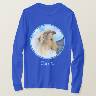 Collie in bergen (ruw) Schilderen - Dog Art T-shirt