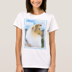 Collie in bergen (ruw) Schilderen - Dog Art T-shirt