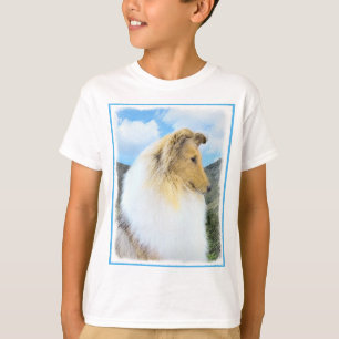 Collie in bergen (ruw) schilderen - Dog Art T-shirt