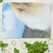 Collie in bergen (ruw) Schilderen - Dog Art Theedoek (Gevouwen)